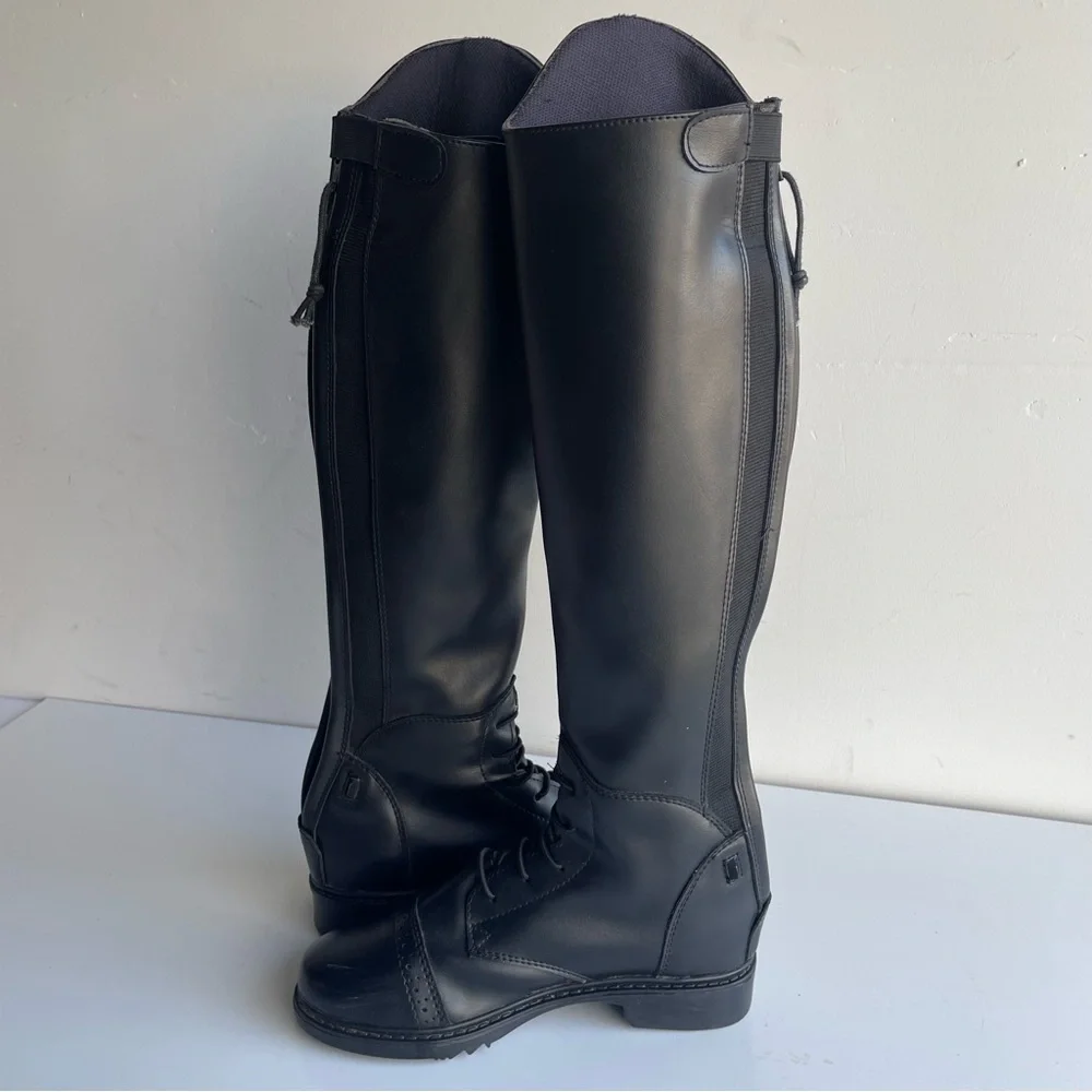 Kids TuffRider Black Lace-Up Riding Boots